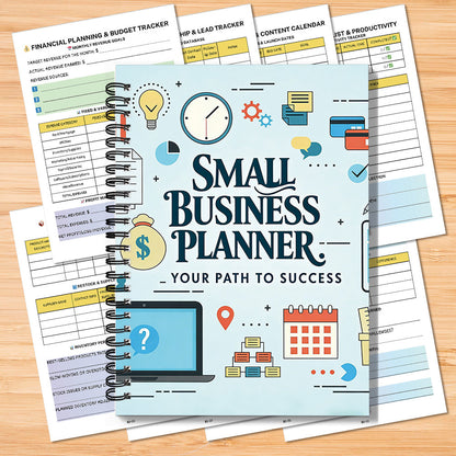 1pc Small Business Planner Spiral Notebook, Your Path to Success Business Journal Subject Notebook, Time Management Organizer Notebook, Income & Expense Tracker for Entrepreneurs, Office Stationery for Small Business, Goal Setting Log Book