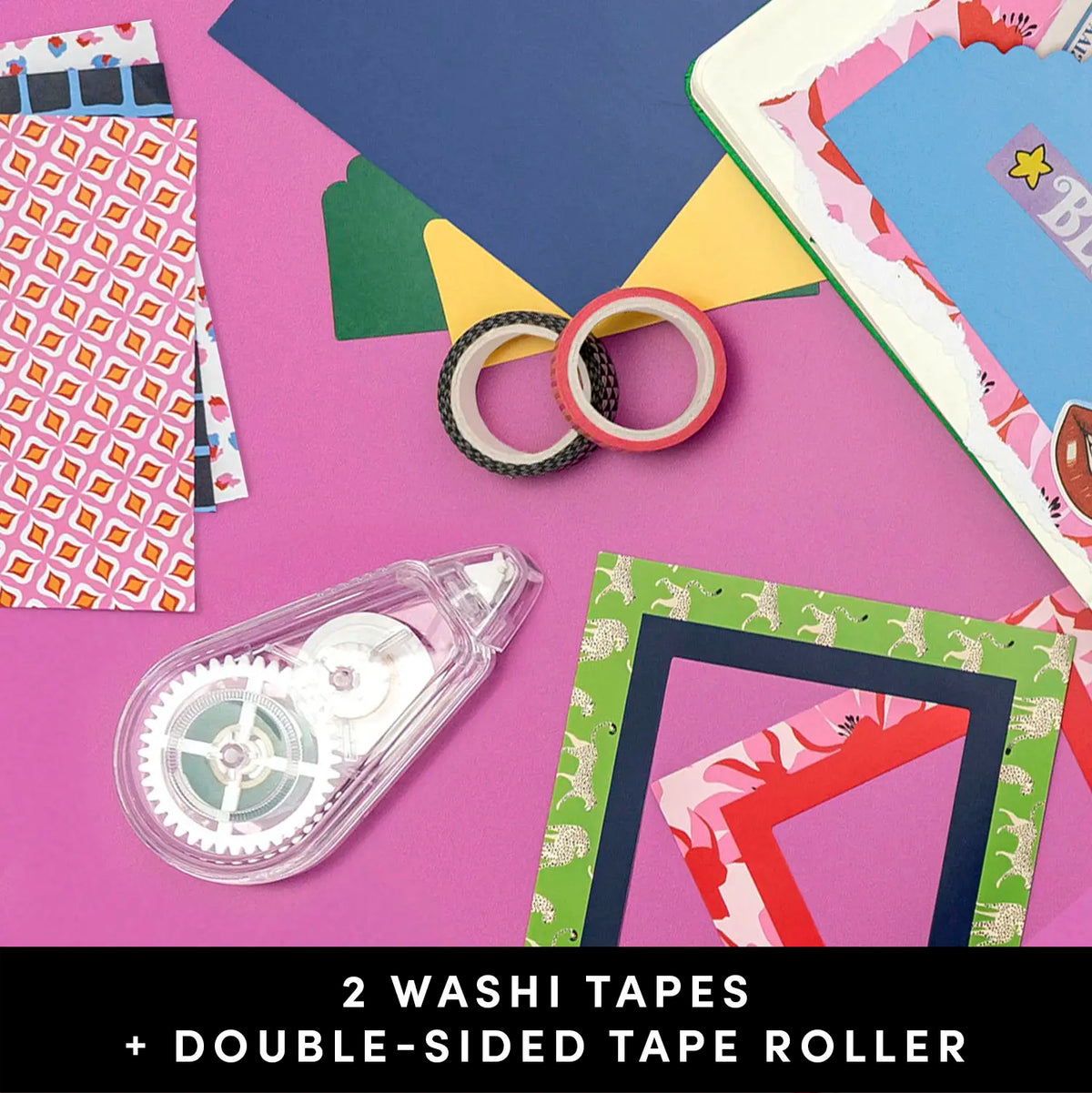 PAPERAGE Junk Journal Notebook & Scrapbooking Kit, Complete Stationery Set with 160-Page Blank Notebook, Sticker Sheets, Washi Tapes, Patterned Papers, Layering Supplies & Tape Roller, All-In-One Beginner Journaling Kit