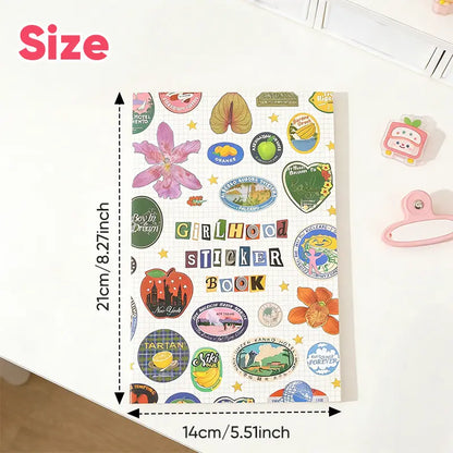 Girlhood Sticker Book (1260+ Aesthetic Retro-Style Illustrations) – Scrapbook Supplies, Decal Sticker Notebooks Decor, DIY Creative Gifts for Friends and Family,sohochic
