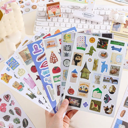 Girl's Korean Sticker Book, Food and Daily Life Theme - 1300+ Cute Dream Style Foodie Stickers, for DIY Scrapbooking Journaling Handbook Decoration Cute