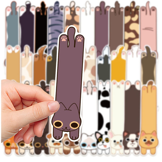 30/60pcs Cat and Dog Bookmarks, Simple and Artistic English Decorative Book Clips for Students' Book Reading Stationery and Record Keeping