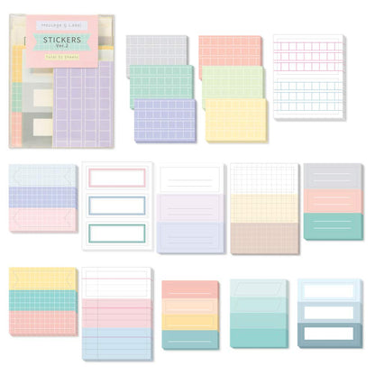 Monolike Message & Label Sticker ver.1 Set - Mini Size Cute Stickers, Index Stickers