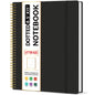 Taja Large Spiral Lined Notebook for Work, Journal for Women & Men