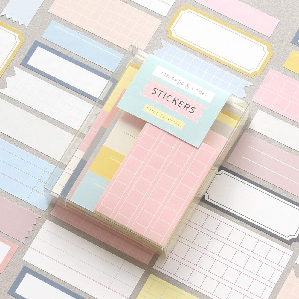Monolike Message & Label Sticker ver.1 Set - Mini Size Cute Stickers, Index Stickers