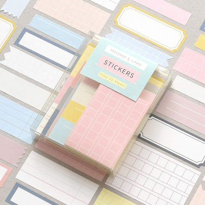 Monolike Message & Label Sticker ver.1 Set - Mini Size Cute Stickers, Index Stickers