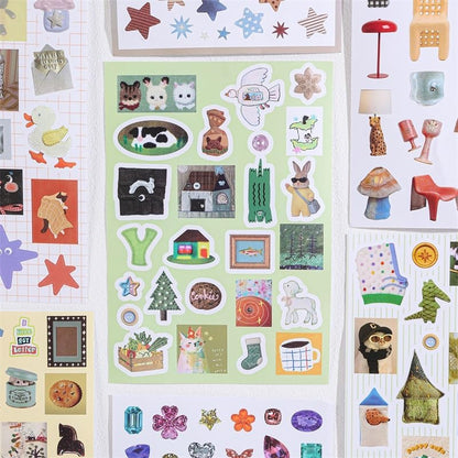 Girl's Korean Sticker Book, Food and Daily Life Theme - 1300+ Cute Dream Style Foodie Stickers, for DIY Scrapbooking Journaling Handbook Decoration Cute
