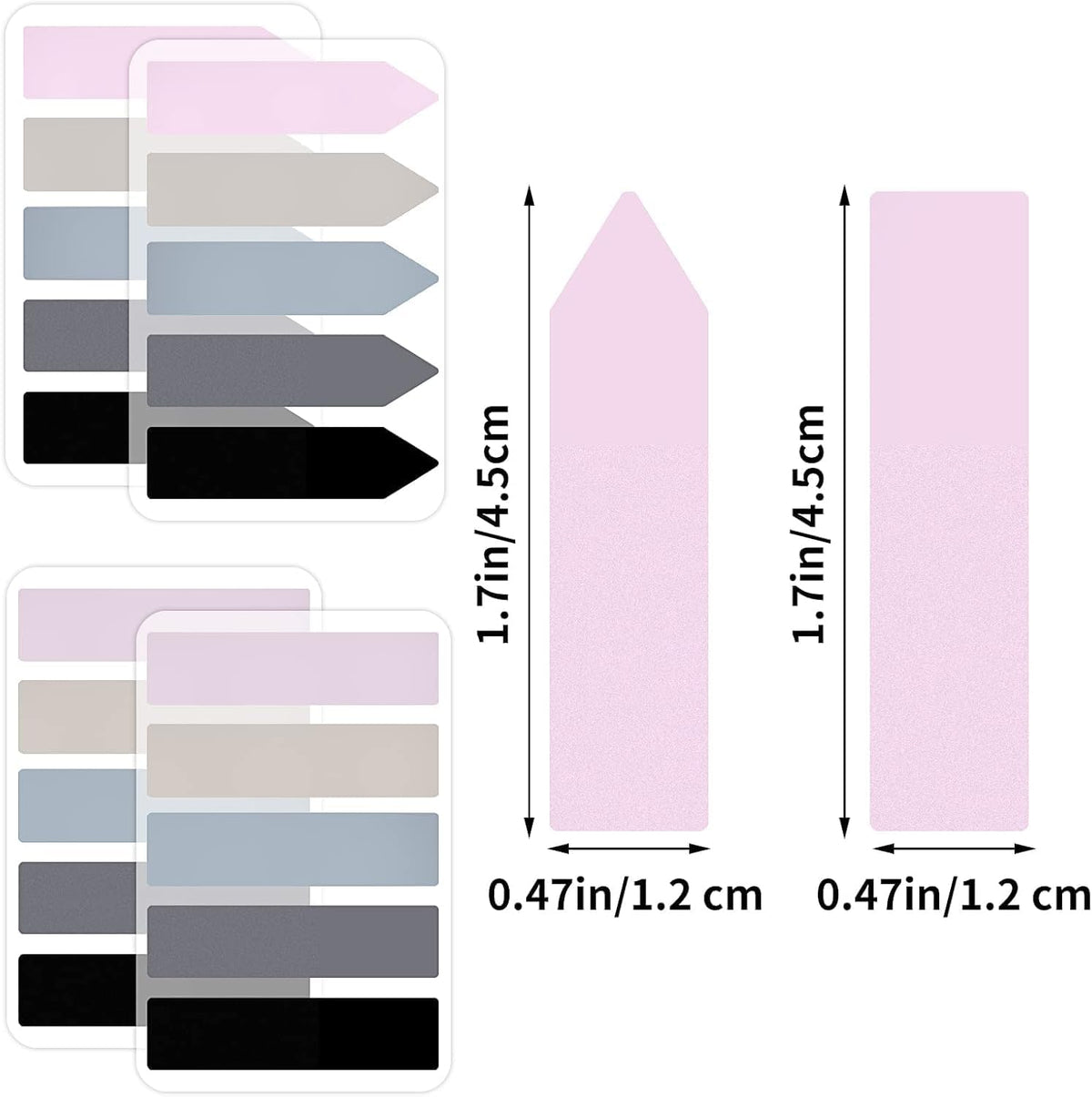 600 Pcs Index Tabs Flags, Pastel Color