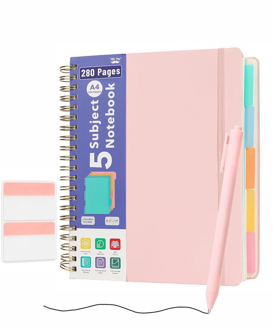 Mr. Pen- Hardcover Spiral Journal Notebook With Removable Dividers & Tabs