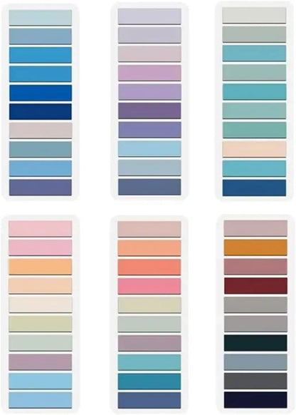 Lysas 1200 Pcs Morandi Sticky Tabs, Translucent Book Tabs Page Markers