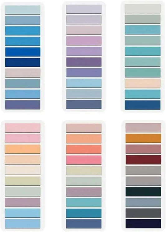 Lysas 1200 Pcs Morandi Sticky Tabs, Translucent Book Tabs Page Markers