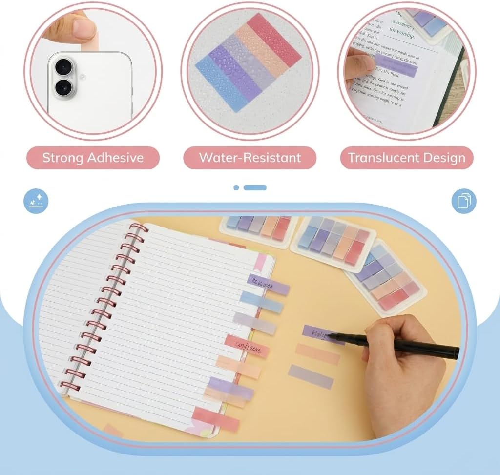 Mr. Pen- Transparent Sticky Notes Tabs, 600 pcs