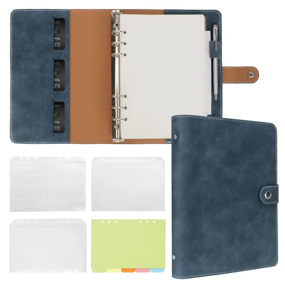 FYY A5 Binder Refillable Planner Notebook 6 Ring, Brown