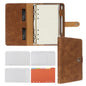 FYY A5 Binder Refillable Planner Notebook 6 Ring, Brown