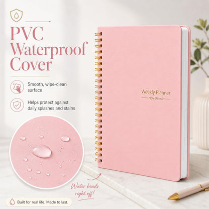 Undated Weekly Planner With Habit Tracker & To Do List 5.7 x 8.0 inch