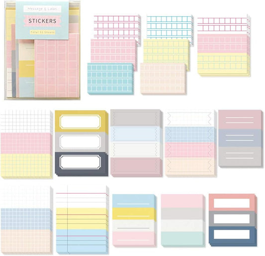 Monolike Message & Label Sticker ver.1 Set - Mini Size Cute Stickers, Index Stickers