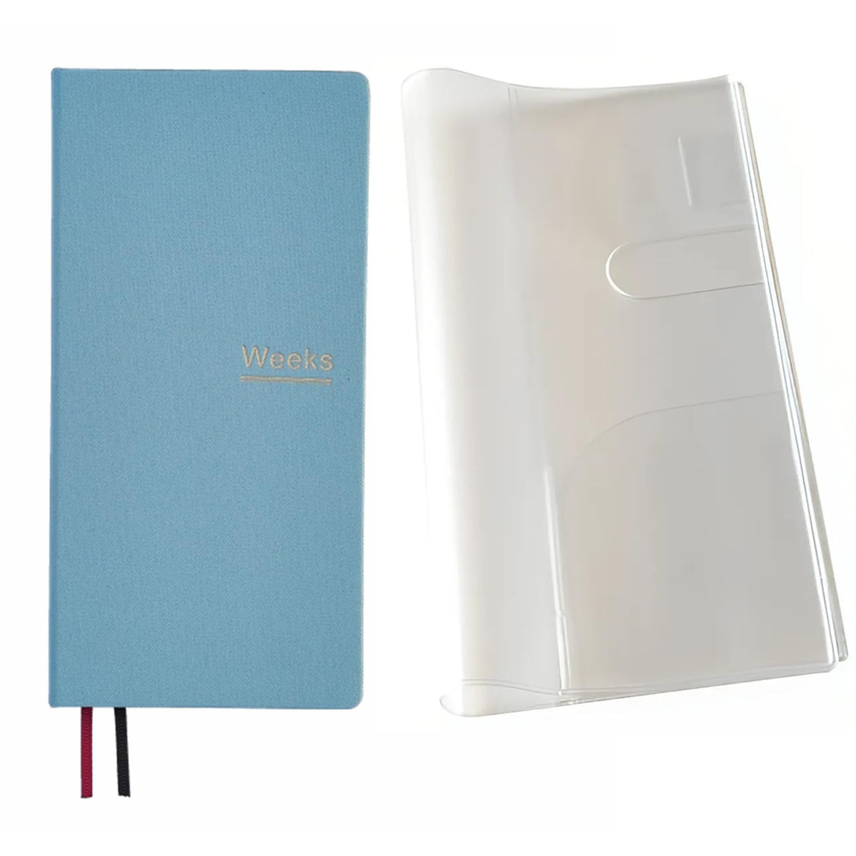 Undated Weekly Planner Notebook Pocket Organizer Appointment Book Journal Notebook A6 Week Plan Notepad (Beige with cover)