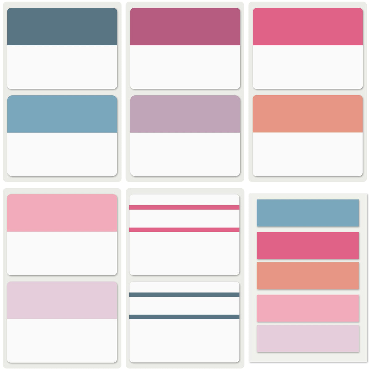 ELII 300 Pcs Tabs 2 Inch Sticky Index Tabs,Writable Book Tabs Pastel