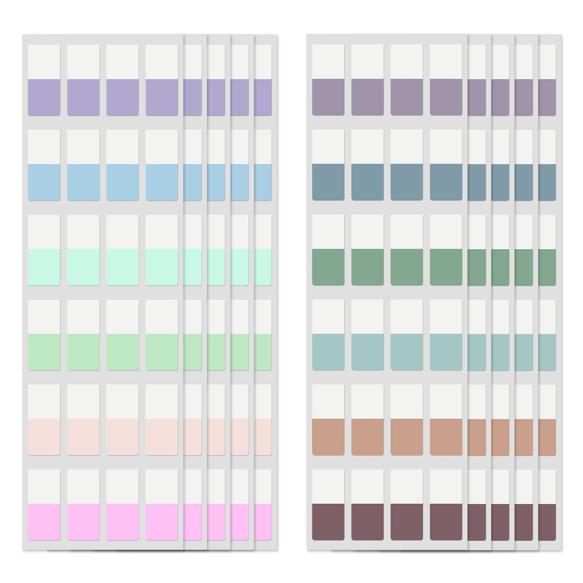 240 Pcs Sticky Index Tabs, Colored Book Sticky Tabs for Notebooks, 1 Inch