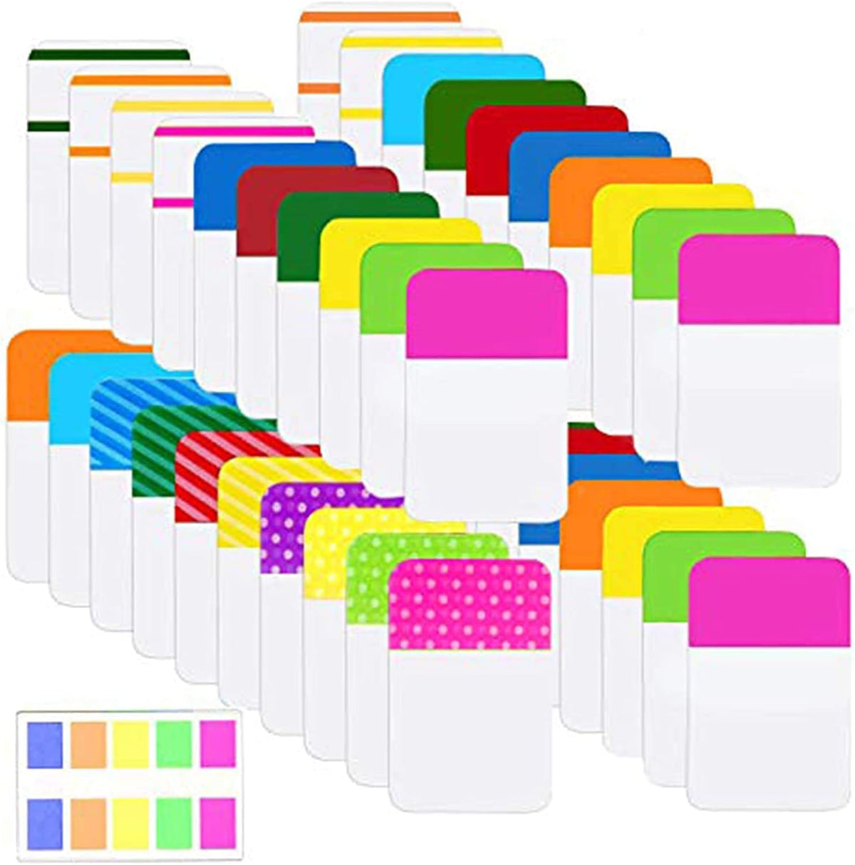 ELII 900 Pieces Tabs Sticky Index Tabs,1 Inch Book Tabs Writable