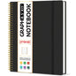 Taja Large Spiral Lined Notebook for Work, Journal for Women & Men