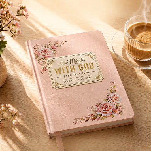 365-Day Portable Women's Devotional Journal, "1 Minute with God" Daily Reflection Notebook, Office Stationery Personal Growth Planner, Ideal Holiday-Birthday Gift