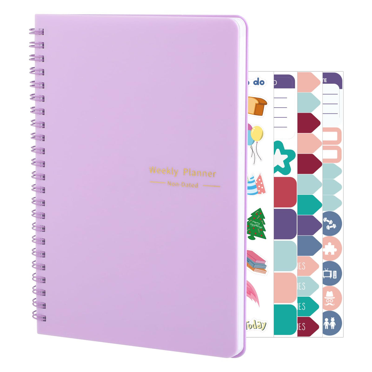 Thboxes A5 Weekly Planner Notebook, 52 Week Undated Journal for Women, Pink