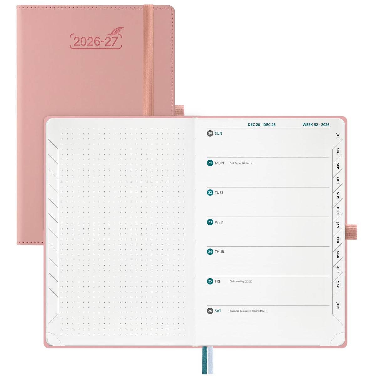 BEZEND 2026 2027 Planner Weekly Monthly (A5 5.5"x8.5") Dot-Grid Journal