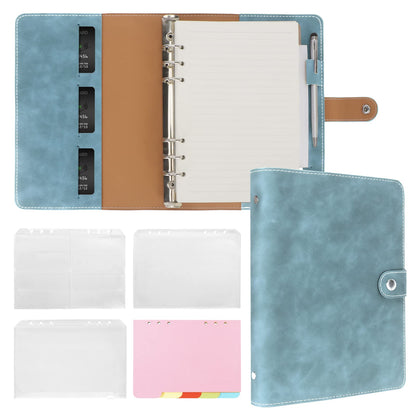 FYY A5 Binder Refillable Planner Notebook 6 Ring, Brown