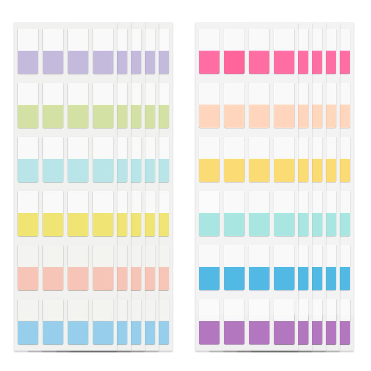 240 Pcs Sticky Index Tabs, Colored Book Sticky Tabs for Notebooks, 1 Inch