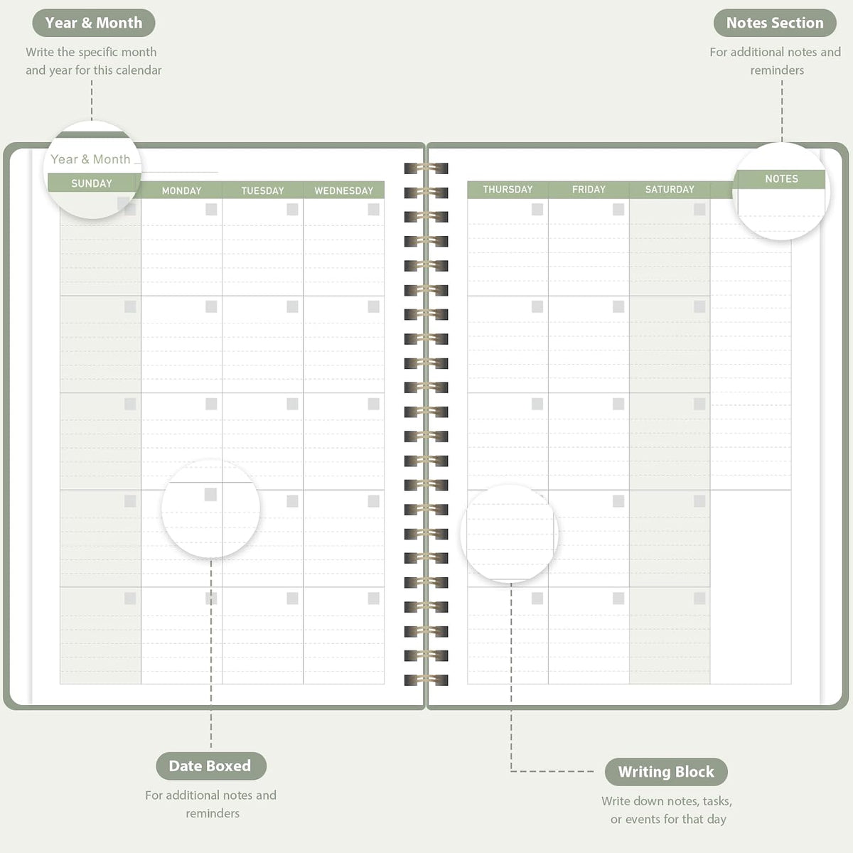 Undated Weekly Planner, Weekly To Do List Notebook, Daily Planner