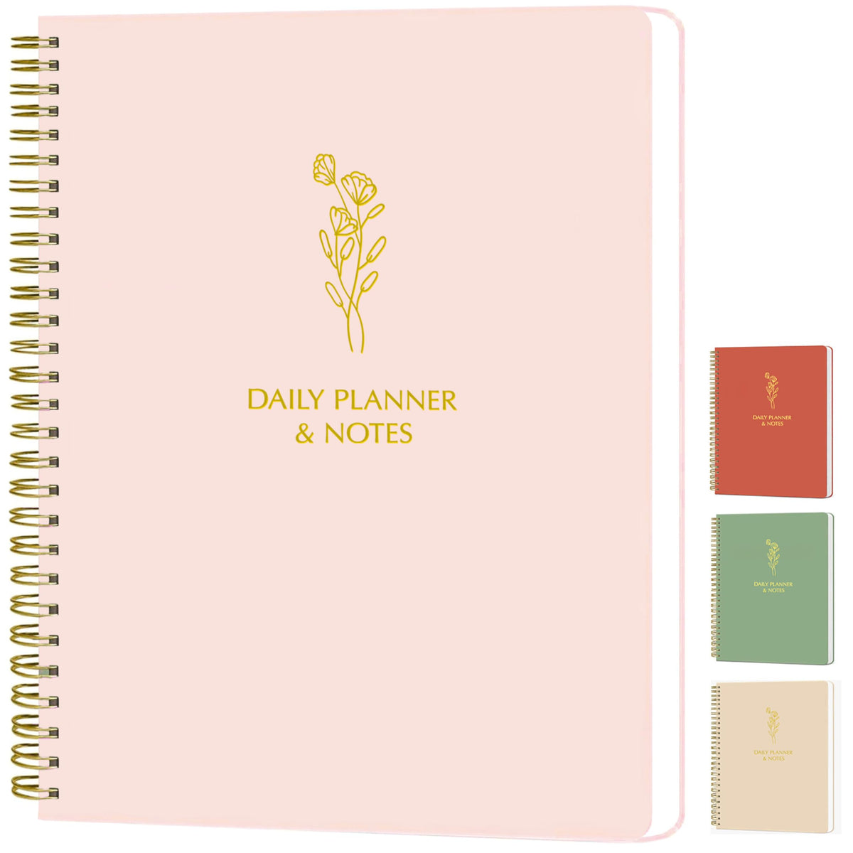 Simple Daily Planner Undated & To Do List Notebook for Work - Terracotta