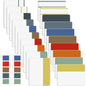 Bright Sticky Index Tabs, 500 Tabs (21 Sets), Office Stationery for Page Marking, Notebooks, Binders, Books