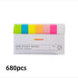 680pcs Sheets of Mini Colorful Sticky Note Index Strips. Self-Adhesive Page Marking Strips. Office Document Page Marking Stickers