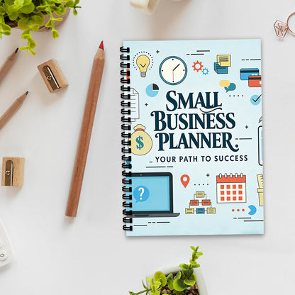 1pc Small Business Planner Spiral Notebook, Your Path to Success Business Journal Subject Notebook, Time Management Organizer Notebook, Income & Expense Tracker for Entrepreneurs, Office Stationery for Small Business, Goal Setting Log Book