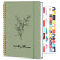 Thboxes A5 Weekly Planner Notebook, 52 Week Undated Journal for Women, Pink