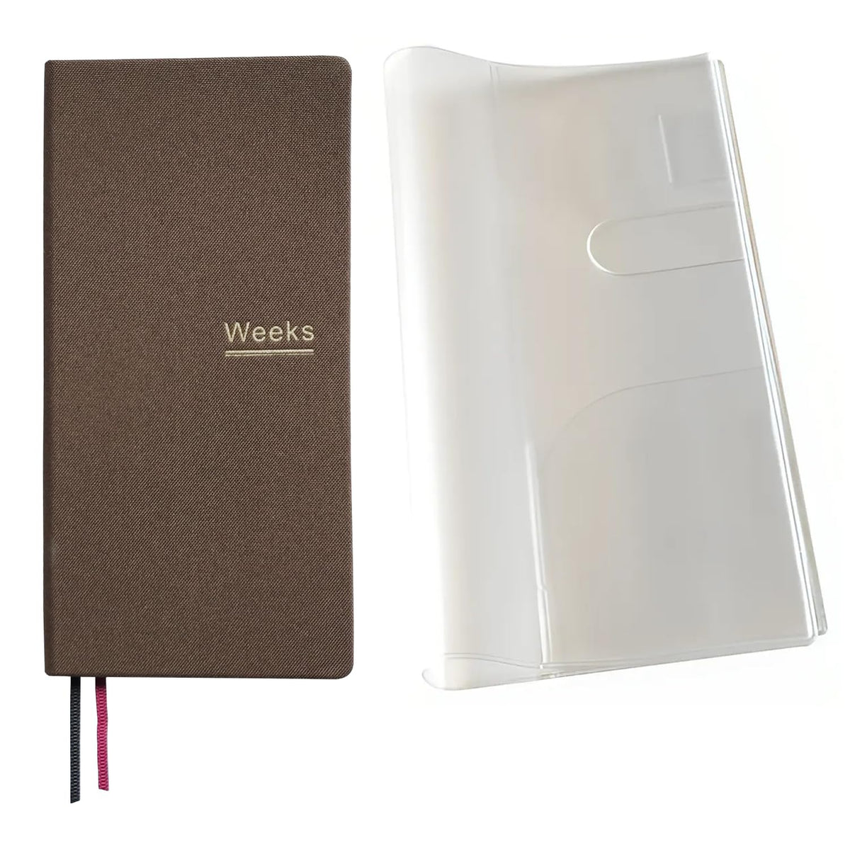 Undated Weekly Planner Notebook Pocket Organizer Appointment Book Journal Notebook A6 Week Plan Notepad (Beige with cover)