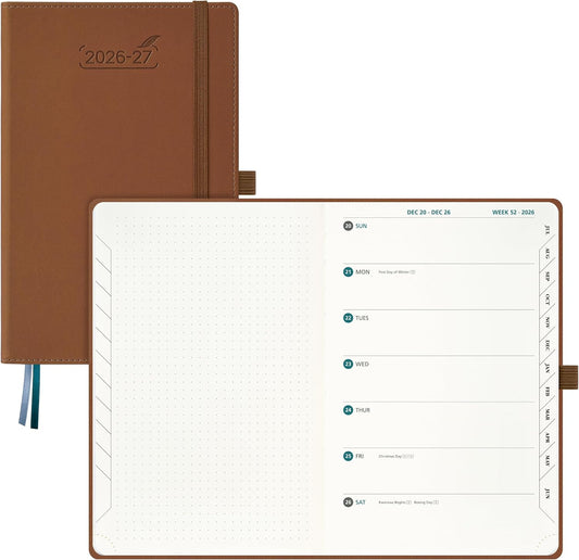 BEZEND 2026 2027 Planner Weekly Monthly (A5 5.5"x8.5") Dot-Grid Journal