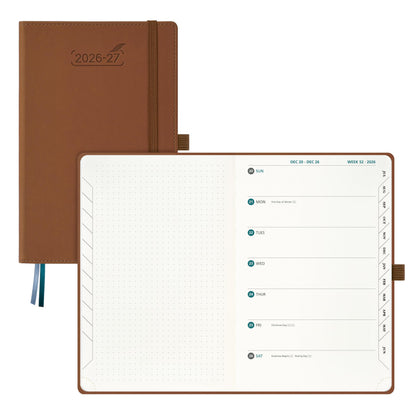 BEZEND 2026 2027 Planner Weekly Monthly (A5 5.5"x8.5") Dot-Grid Journal