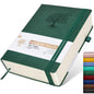 Lined Journal Notebook -365 Pages A5 Thick Journals for Writing Ruled Notebook, Hardcover Leather Journal for Women Men Daily Journal Notebook for Work, Note Taking, 100Gsm Lined Paper( 5.75'' X 8.38'' Green)