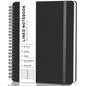 Lined Spiral Notebook for Women, A5 College Ruled Leather Spiral Journals