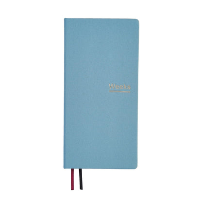 Undated Weekly Planner Notebook Pocket Organizer Appointment Book Journal Notebook A6 Week Plan Notepad (Beige with cover)