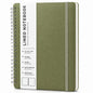 Lined Spiral Notebook for Women, A5 College Ruled Leather Spiral Journals
