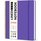 Taja Large Spiral Lined Notebook for Work, Journal for Women & Men