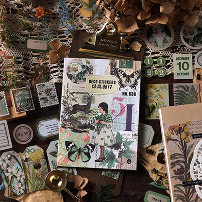 Vintage Stickers 20 Sheets Scrapbooking Supplies Journaling Decals (Nature)