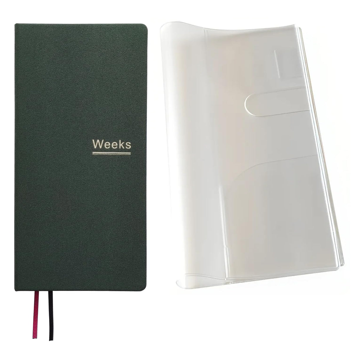 Undated Weekly Planner Notebook Pocket Organizer Appointment Book Journal Notebook A6 Week Plan Notepad (Beige with cover)