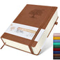 Lined Journal Notebook -365 Pages A5 Thick Journals for Writing Ruled Notebook, Hardcover Leather Journal for Women Men Daily Journal Notebook for Work, Note Taking, 100Gsm Lined Paper( 5.75'' X 8.38'' Green)