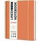 Taja Large Spiral Lined Notebook for Work, Journal for Women & Men