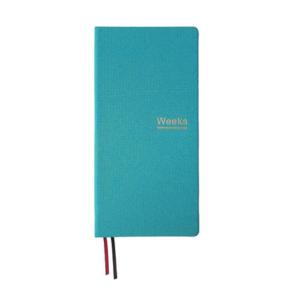 Undated Weekly Planner Notebook Pocket Organizer Appointment Book Journal Notebook A6 Week Plan Notepad (Beige with cover)