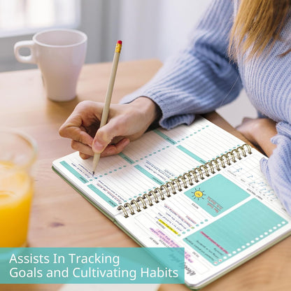 Taja Undated Weekly Planner, To Do List Notebook with Habit Tracker, A5