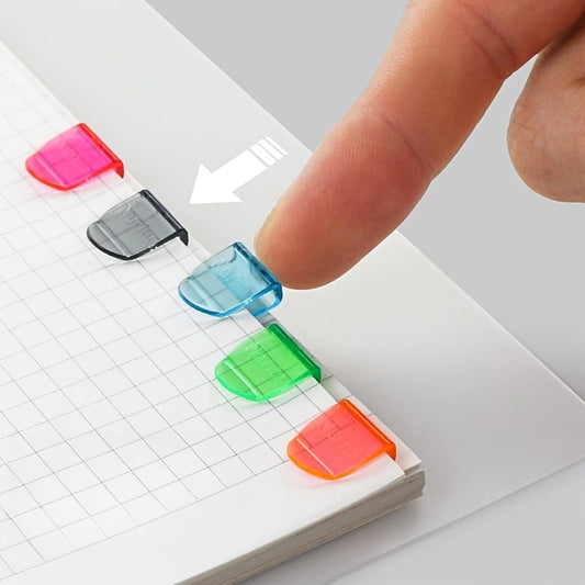 20PCS Mini Plastic Page Clips Colorful Bookmark Tabs Notebook Page Markers Document Clips Office Organizer for Notes Files Index Marking